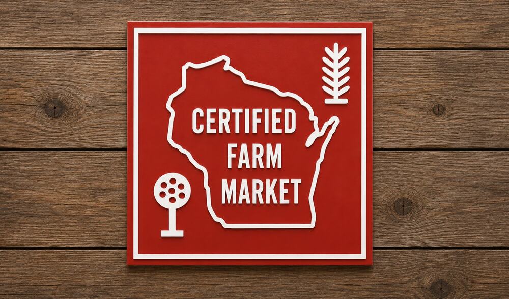 Wisconsin Certified Farm Market Sign Agriculture Farming